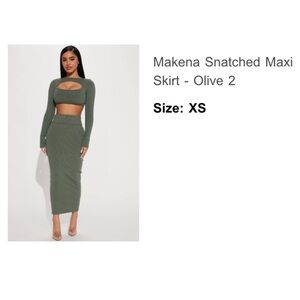 Maxi skirt xs olive